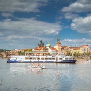 Experience a distinct view of Prague's sites during an Hour-long cruise from the Rašínovo riverbank